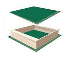 New Plast SB1326 Sahara Sabbiera in Legno con Copertura e Tappetino