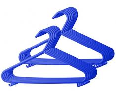 appendini bieco Bebé Bambino Hanger appendiabiti grucce di plastica per bambini per la conservazione guardaroba lunghezza armadietto 29,5 centimetri, 16 pezzi, blu, stretta, ARTN 90.016.140
