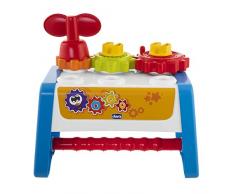 Chicco Cassetta degli Attrezzi 2 in 1, Banco da Lavoro per Bambini con Attrezzi Giocattolo, Gioco STEM con 15 Pezzi tra cui Martello, Cacciavite e Chiave Inglese - Giochi Educativi 1 Anno - 3 Anni
