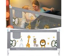 HILEYOLLA Sponde Letto Bambini 1.9M, Sbarra Letto Bambini Può Sollevamento Verticale Sponda Letto anti Caduta (1 Lato)
