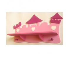 Stupenda mensola in legno CASTELLO cameretta bambini 65x35cm. Ottima qualita