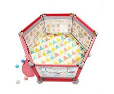 STEPHI Famiglia Recinto di Protezione Box per Bambini, Recinto di Sicurezza per Bambini con Stazione Giochi, Grandi Regali per Neonati Neonato Bambino Bambini-Polvere