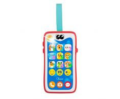 Chicco Smiley Smartphone, Gioco Educativo per Bambini, Giocattolo Parlante e Interattivo, Membrana Touch, Gioco con Luci e Suoni, Laccio per Passeggino e Seggiolino, Giochi Bambini 6 Mesi - 3 Anni