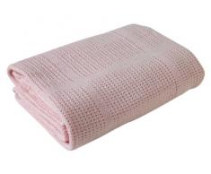 Clair de Lune - Coperta traforata ultra morbida, per lettino, colore: rosa