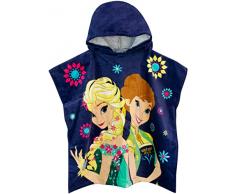 Disney Asciugamano Poncho Ragazze Frozen Blu Taglia unica
