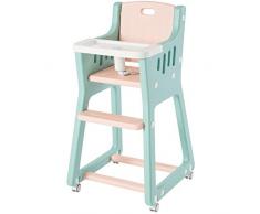 ZCFXGHH Bambino in Legno Massiccio Tavolo da Pranzo, Seggiolone Pieghevole, Multifunzionale Bambini Tavolo da Pranzo, Sedia per Bambini Portatili