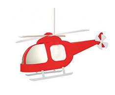 R & M coudert lampada sospensione bambini elicottero rosso