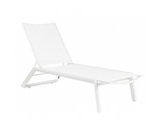 Bizzotto Lettino GK50 Cruise con Ruote Mobili in Ferro da Esterno, Bianco, Unica