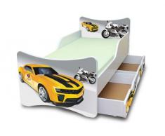 Best For Kids Letto per Bambini 90x180 con Due cassetti 30 Disegni + Gratis