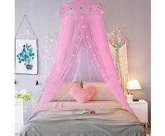 Jeteven Rotondo Zanzariera Principessa Lussuoso Elegante Letto Nuziale Decorazione Ragazze Regalo Appeso con Ganci