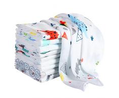 Mussole Neonato 80x80cm Cotone, 10 Copertine In Mussola, Copertina Neonati Per Culla, Mussoline Neonato Cotone, Quadrotti, Coperta, Cotone Neonato, Asciugamani, Asciugamano Neonato Ospedale Koo-dib