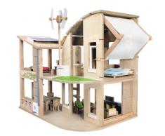 Asa Toys PlanToys PT7156 - Casa giocattolo ecologica con mobili, Gioco in legno