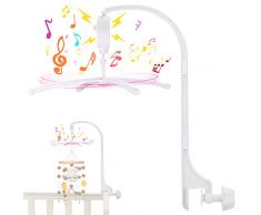 23 Pollici Supporto Giostrina Lettino, Supporto Regolabili per Giostrina Lettino con Carillon Neonati, Robusto supporto giostrina lettino per appendere il giocattolo del lettino, campana da letto