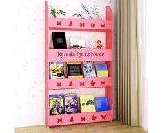 TAISK Scaffale per Libri Scaffale per Bambini Scaffale per Bambini Scaffale per Libri a Quattro Strati Armadietto Semplice per Il Risparmio Album per Libri Espositore per Cornice OOK (A)