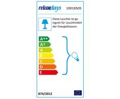 Relaxdays Lampada, Design Vintage, Inclinabile da Lettura, con Base in Legno, Altezza 174 cm, Argento
