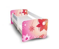 Best For Kids Letto per Bambini 80x160 con Protezione + Gratis (Blumen) [Spielzeug]