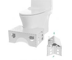 Sgabello WC pieghevole - Sgabello fisiologico Bagno per adulti e bambini - Sgabello WC per bagno e WC