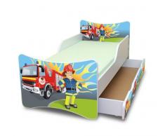 Best For Kids Letto per Bambini 80x160 - Fuoco con CASSETTO + Gratis [Importato dalla Germania]