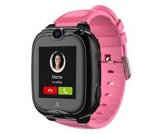 XPLORA XGO 2 – Orologio mobile per bambini (SIM non inclusa) 4G - Chiamate, messaggi, modalità scuola, GPS, funzione SOS, fotocamera, torcia e contapassi – Inclusi 2 anni di garanzia (ROSA)