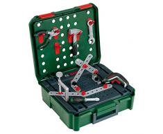 Theo Klein 8396 Bosch banco da lavoro in valigetta + IXOLINO II I Per giochi di costruzione I Con attrezzi e accessori I Giocattolo per bambini dai 3 anni in su