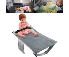 MeYuxg Airplane Bed for kids, 43,5 x 78,5 cm, per Bambini a Dormire Durante i Viaggi, lettino da viaggio portatile per bambini, leggero e pieghevole, gadget da viaggio (grigio)