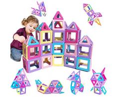 38 Pezzi Costruzioni Magnetiche per Bambini 3 4 5 6 Anni Magneti Giochi Bambina 3 4 5 6 Anni Gioco Magnetici Bambino Mattoncini Magnetici per Bambini Natale Compleanno Regalo Bambina 3 4 5 6 Anni