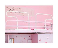 WCX Barra di Protezione Letto Bambini Ferro Sponda di Sicurezza Portatile per Letti A Castello Ferro Bambino Madre Letto per Studenti (Color : White, Size : 52x42x37x14cm)