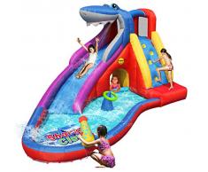 Gioco Gonfiabile Scivolo Squalo per Bambini Dimensioni cm. 400 x 320 x 240