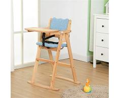 Legno Seggiolone per Bambini Pino Una Chiave Pieghevole Flip Piastra 80X55x50cm,Blu
