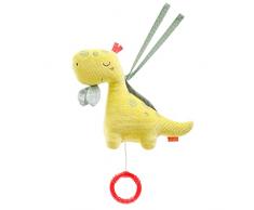Fehn 051018 - Mini carillon Dino – Peluche e aiuto per addormentarsi: melodia Mozarts ninna nanna calma in ogni situazione – compagno ideale per casa e in viaggio – per neonati e bambini
