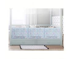 LIQICAI Barriere Letto Bambini Morbido Paracolpi Del Letto Guida Laterale Di Sicurezza for Neonati, Bambini/Ragazzi Transizione A Letti Gemelli, Matrimoniali E King Size, 2 Dimensioni