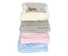 Tex family COPERTA COPERTINA IN PILE CM. 100X140 DA LETTINO BAMBINI - Azzurro