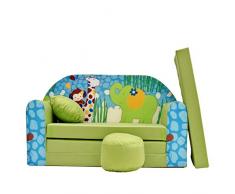 Z16 bambini divano richiudibile divano letto divano Mini divano 3-in-1 Set con + poltrona per bambini e cuscino per sedia + materasso