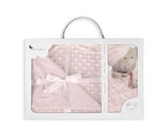 Interbaby PD001-02, Coperta A Bolle Per Bebè E Dou Dou Orso Rosa - 720 g