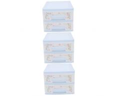 Cabilock 3 pezzi Armadietto per gioielli per bambini, fermagli per capelli, organizer per cosmetici, gioielli per ragazze, organizer a doppio strato