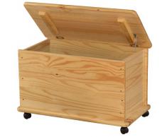 Zeller 13182 Cesta per giocattoli con ruote, pino, 73 x 39,5 x 45 cm