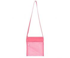 hunpta Portable Kids Sand away mesh Beach bag Shell Collection sabbiera Toys Storage New Pink