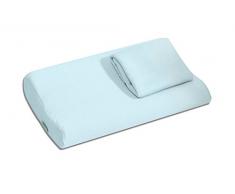 bonmedico Cuscino Cervicale per Bambini - Guanciale Letto Morbido Ortopedico Ergonomico - Imbottitura in Memory Foam - Con Federa Lavabile in Cotone
