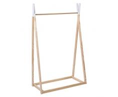 Atmosphera Kids Guardaroba per bambini in legno Dream - 76 x H. 126 cm, marrone