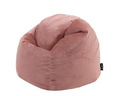 icon Aurora Kids Pouf Poltrona Sacco in Velluto, Rosa Crepuscular, 53cm x 50cm, Velluto Pouf Poltrona Sacco Addatto a Ragazzi e Regazze, Legero e Portatile Pouf Poltrona Sacco per Zone Giorno