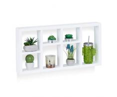 Relaxdays 10021910_49 Mensola da Parete, Scaffale Pensile, Libreria Bambini, Legno MDF, HxLxP: 30,5x61x7,5 cm, Bianco