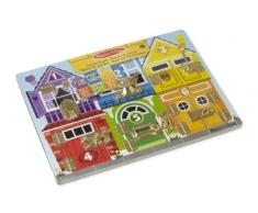 Melissa and Doug Gioco in legno Il puzzle delle serrature e lacci - tavola attività