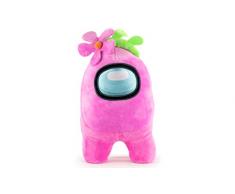 Peluche Among Us - Rosa Con Fiore - Qualità Super Soft