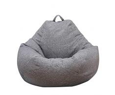 Ghopy - Fodera per pouf a pera (senza imbottitura!!!), da salotto, per divani, grandi poltrone o chaise longue, per interni ed esterni, per adulti e bambini, blu, L (100 x 120 cm)
