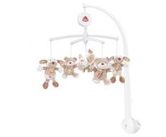 Fehn 160741 Giostrina musicale Rainbow, carillon portatile con i simpatici Orsetti da ascoltare estasiati, da agganciare al lettino, per i neonati da 0-5 mesi, altezza: 65 cm, diametro 40 cm