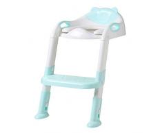 Wood.L Riduttore WC per Bambini con Scaletta Pieghevole,Sedile da Toilette Vasino con Scala Regolabile Seduta di Apprendimento,Bambini Vasino per Neonati Vasino per Toilette advancement