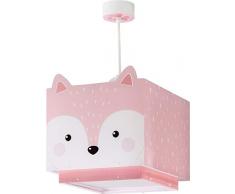 Dalber Little Fox - Lampada da soffitto per bambini, motivo: volpe, 60 W, colore: rosa