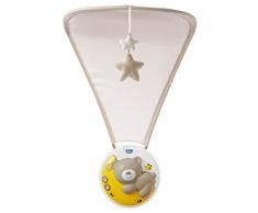 Chicco Carillon Proiettore Next2Moon, Giostrina Proiettore Culla e Tavolo, Proiezione Narrativa Colorata, Melodie e Suoni Rilassanti, Pendenti in Tessuto, Sistema Di Aggancio Modulare, Neutro, 0 mesi+