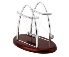 Balance Balls Toy Cradle Balance Steel Balls Fisica Scienza Ornamenti Pendolo Scienza educativa Gadget Regalo per Bambini, per la casa/Studio/Scrivania Tavolo Decor