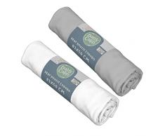 babyCalin Bio - Set di 2 lenzuola con angoli per lettino biologico 83x50 cm